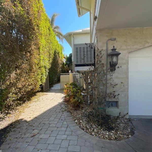 Aqualane Shores Private Residence - Before Side | Love's Landscape Landscape Installation & Maintenance Company