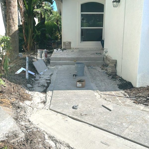 Before Front Entry | Love's Landscape Landscape Installation & Maintenance Company
